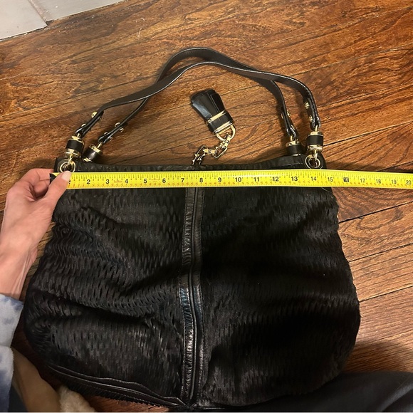 Authentic Jimmy Choo Hobo Shoulder Bag w/Tassel, Metal Pyramids - Picture 11 of 16